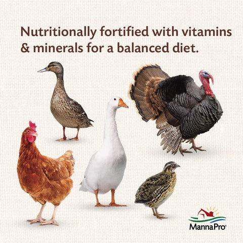 Manna Pro etiqueta nutricional clara con ingredientes equilibrados