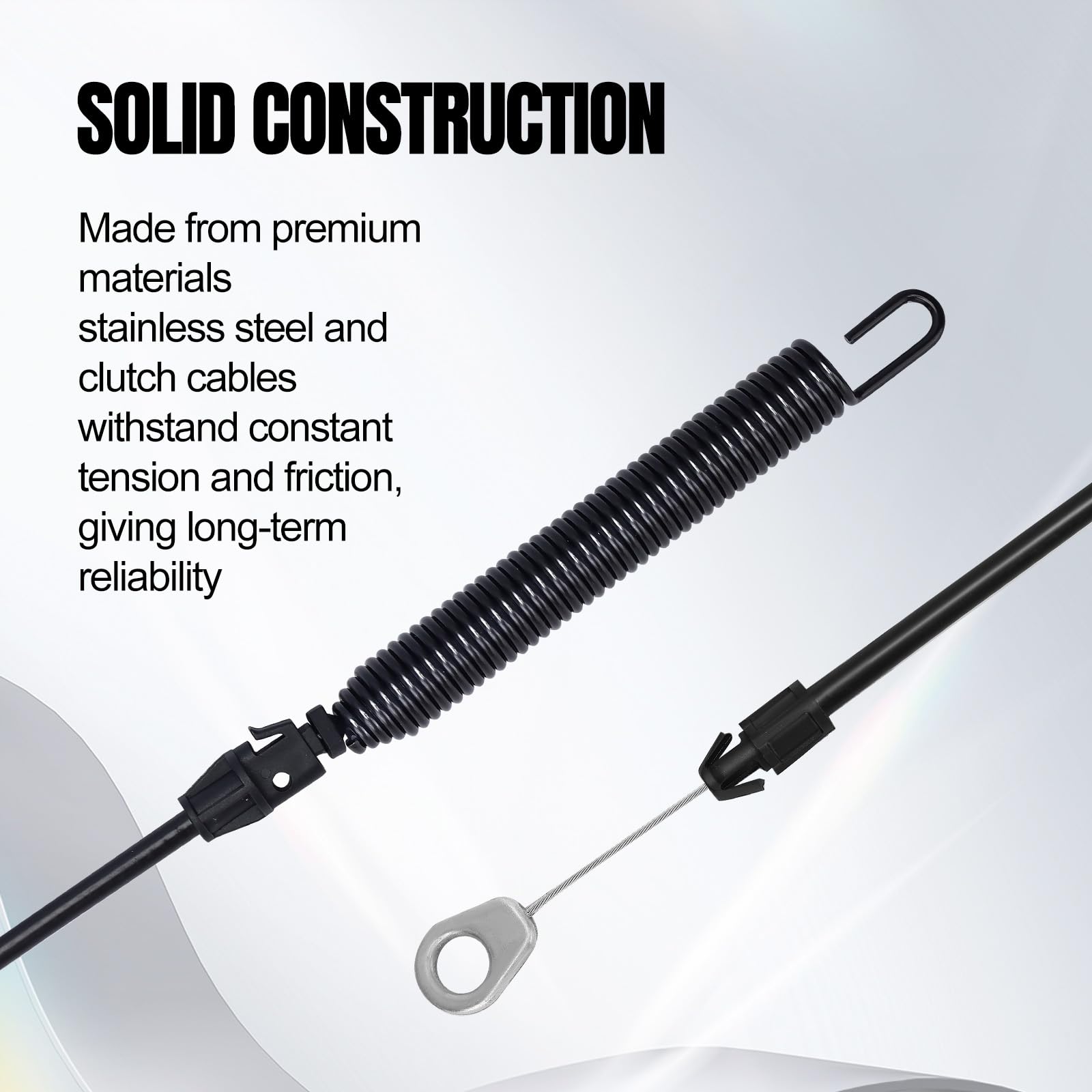Mannial cable instalado en cortacésped Craftsman demostrando ajuste preciso