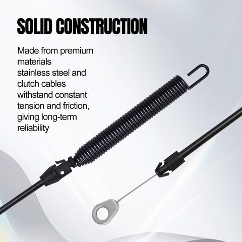 Mannial cable instalado en cortacésped Craftsman demostrando ajuste preciso