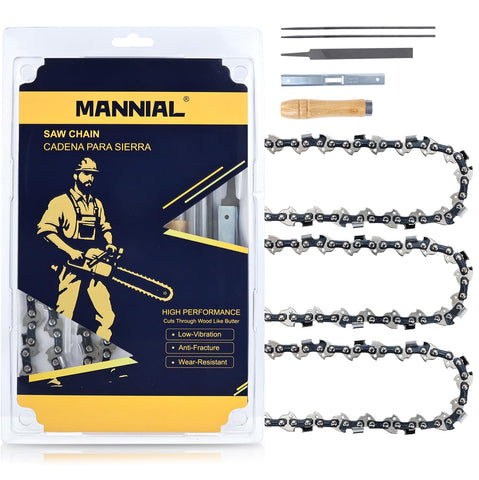 Mannial paquete frontal con tres cadenas y kit, recambios listos