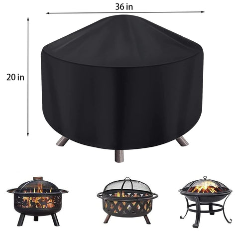 maobutte funda en uso sobre fire pit protegiendo de lluvia