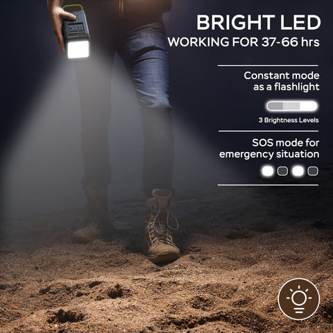 MARBERO luz LED encendida en noche, ofrece iluminación prolongada y SOS