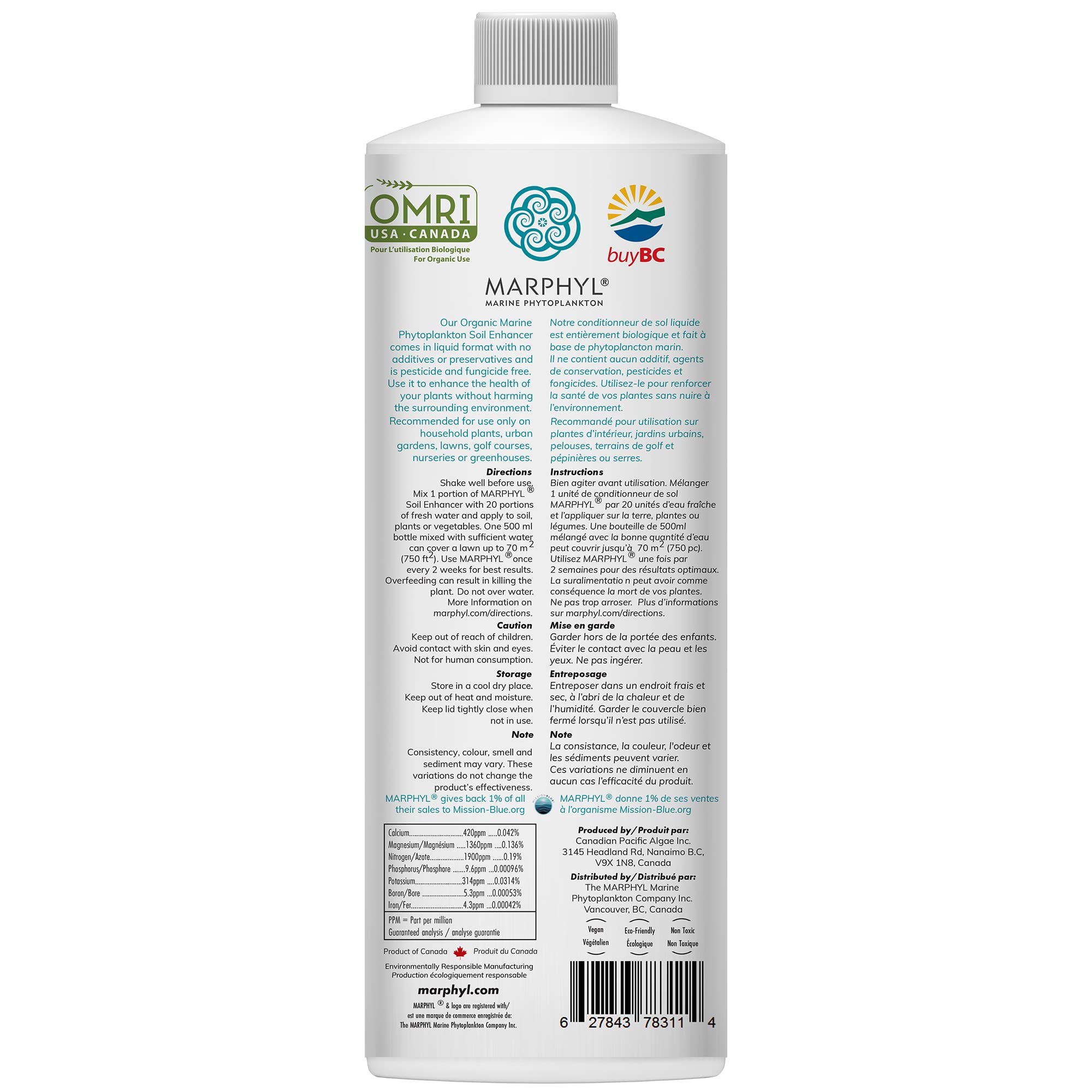 MARPHYL ingredientes orgánicos en bodegón demostrando origen natural