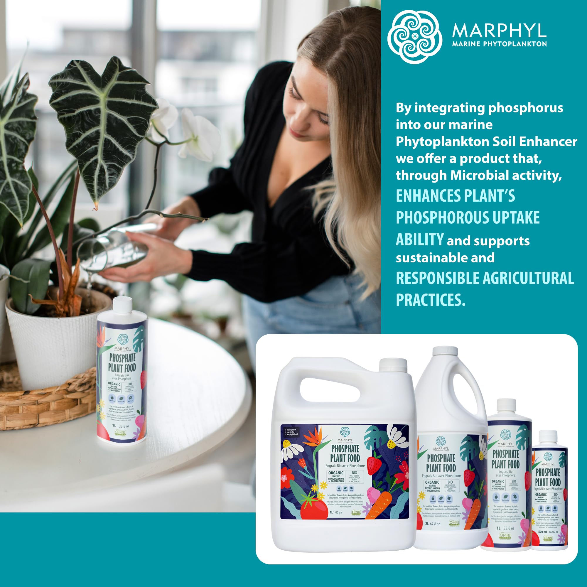 MARPHYL textura del líquido en gota resaltando pureza orgánica