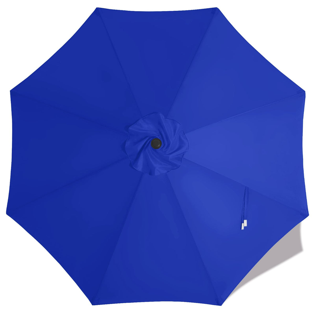 MASTERCANOPY vista frontal del toldo azul mostrando cobertura y estética