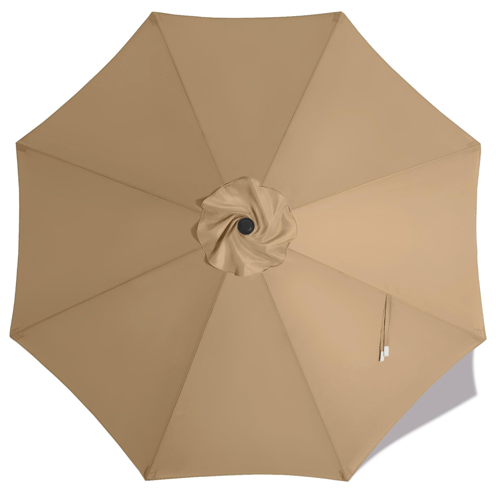 MASTERCANOPY vista frontal del toldo khaki mostrando sombra
