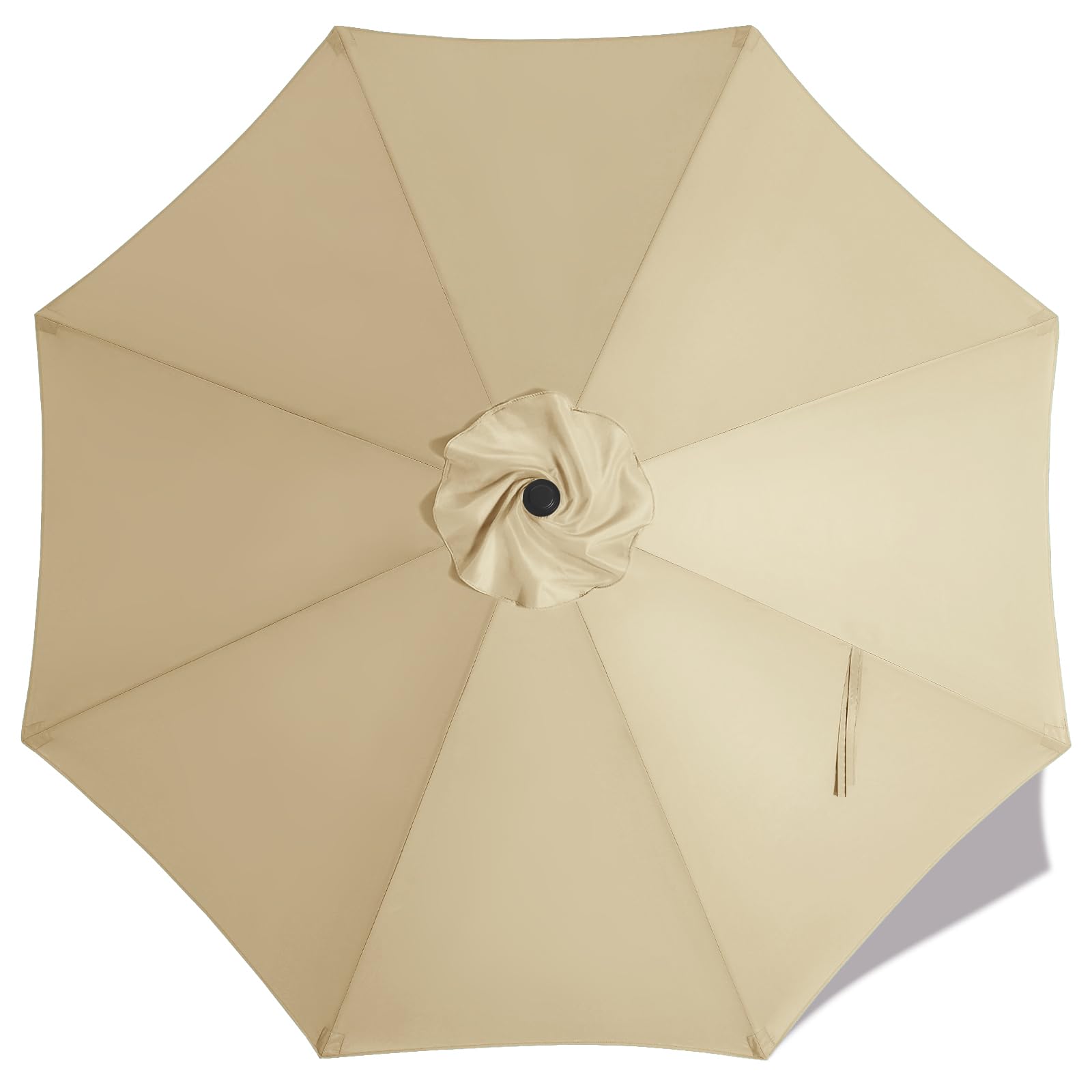 MASTERCANOPY vista frontal del toldo beige renovado, mejora el aspecto exterior