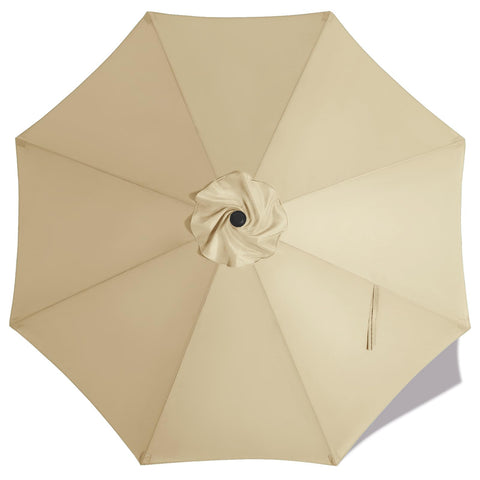 MASTERCANOPY vista frontal del toldo beige renovado, mejora el aspecto exterior