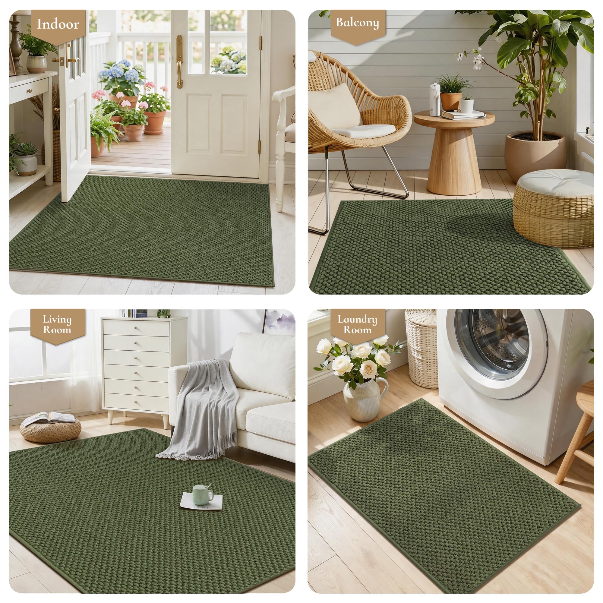 MatMaven felpudo en ambiente decorativo integrándose con la entrada