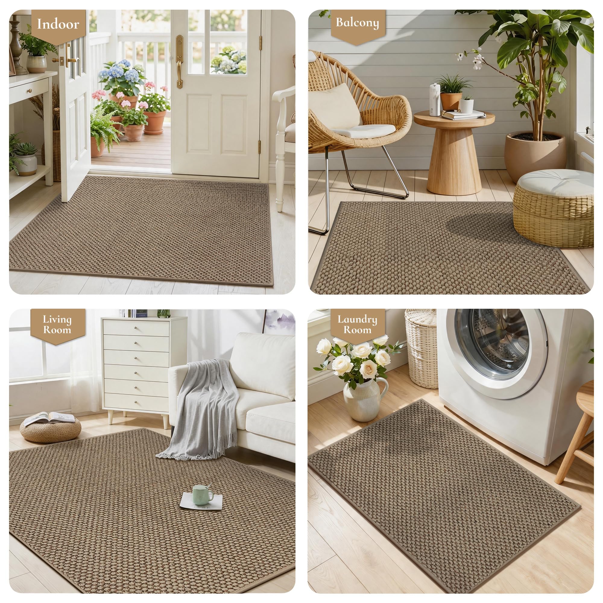 MatMaven felpudo beige complementa estilo decorativo moderno