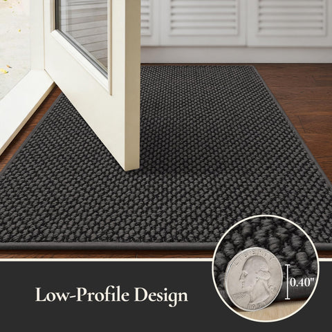 MatMaven felpudo con mascota apoyada ilustrando confort para patas y limpieza