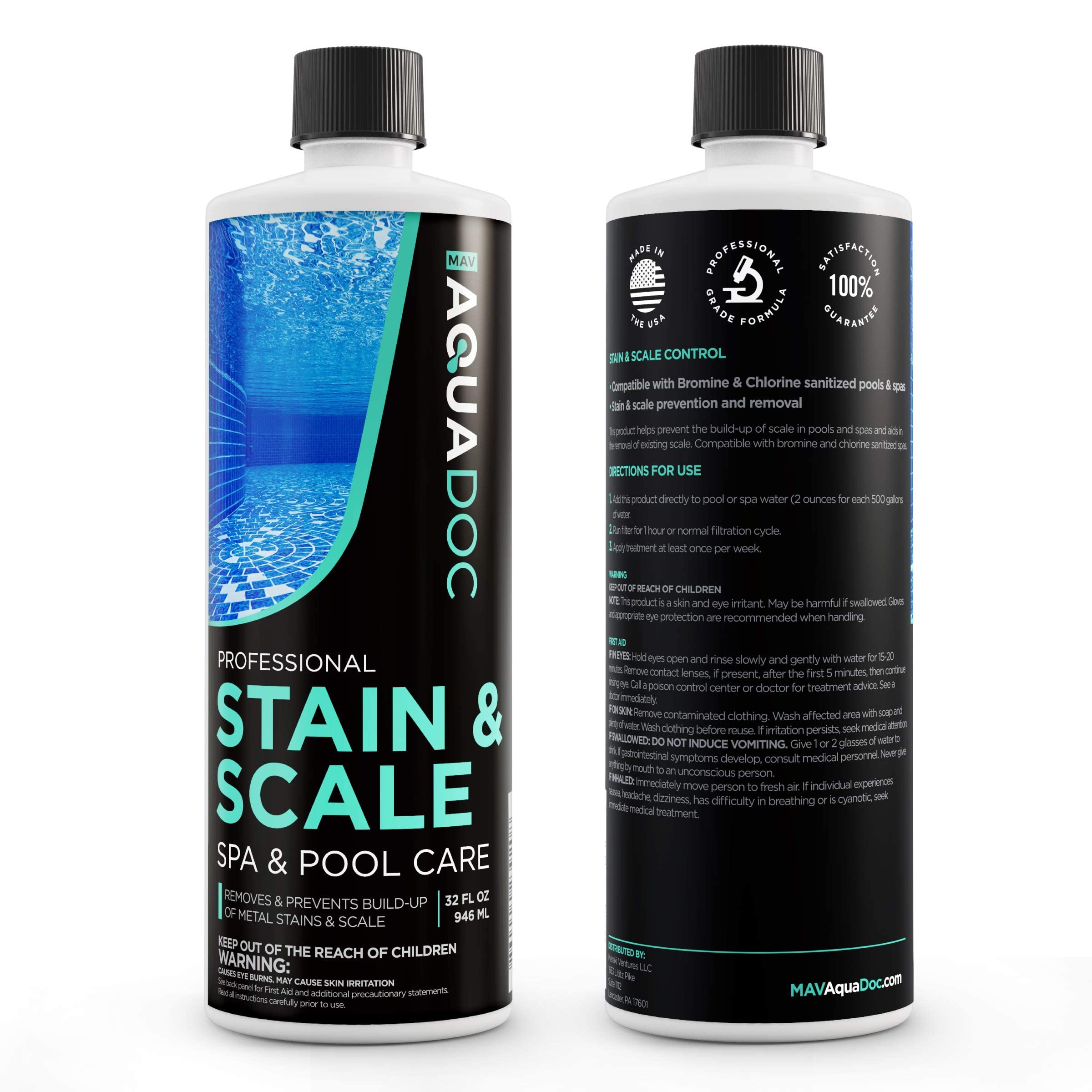 MAV AquaDoc embalaje con sello Made in USA y calidad profesional