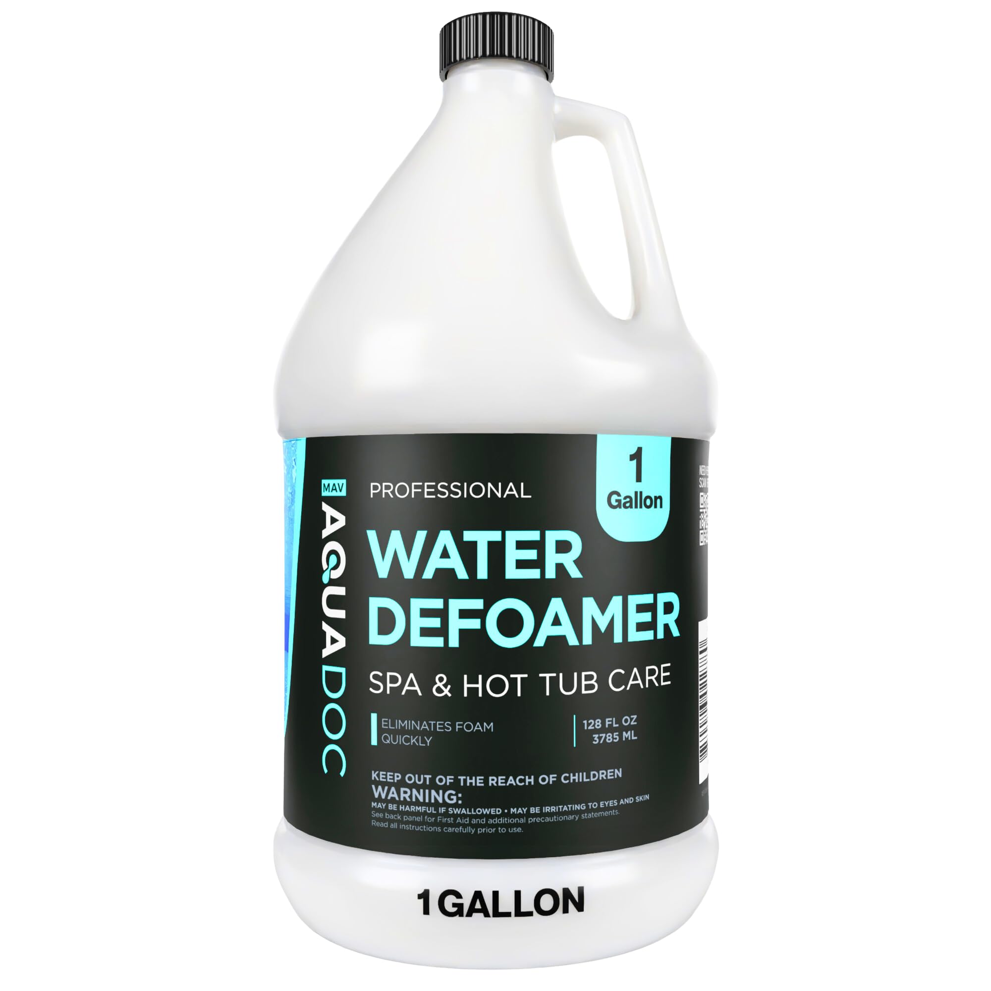 MAV AquaDoc frente del envase 128 oz mostrando etiqueta y uso fácil