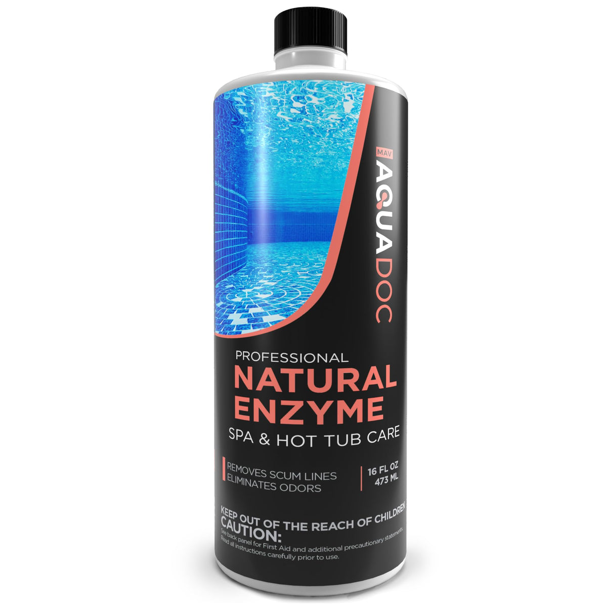 MAV AquaDoc frente del envase 16 oz mostrando presentación y facilidad de uso