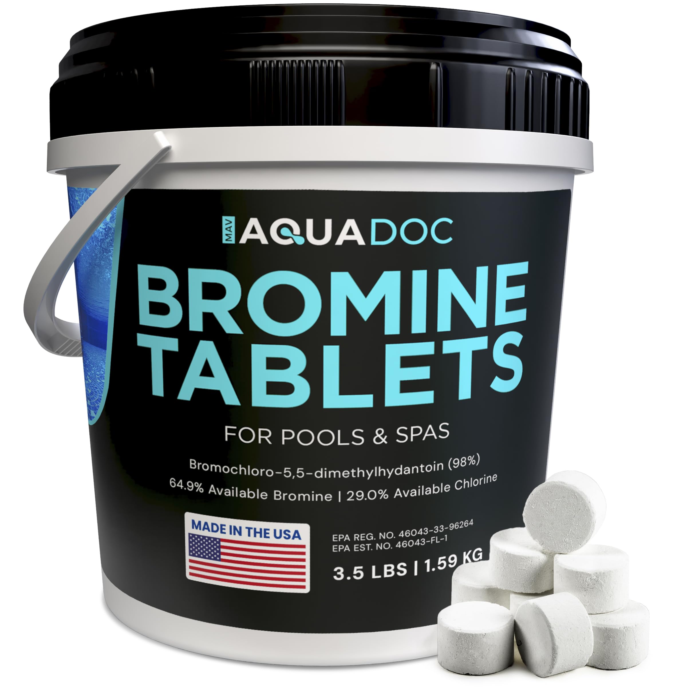 MAV AquaDoc paquete frontal mostrando presentación 3.5 lb y beneficios