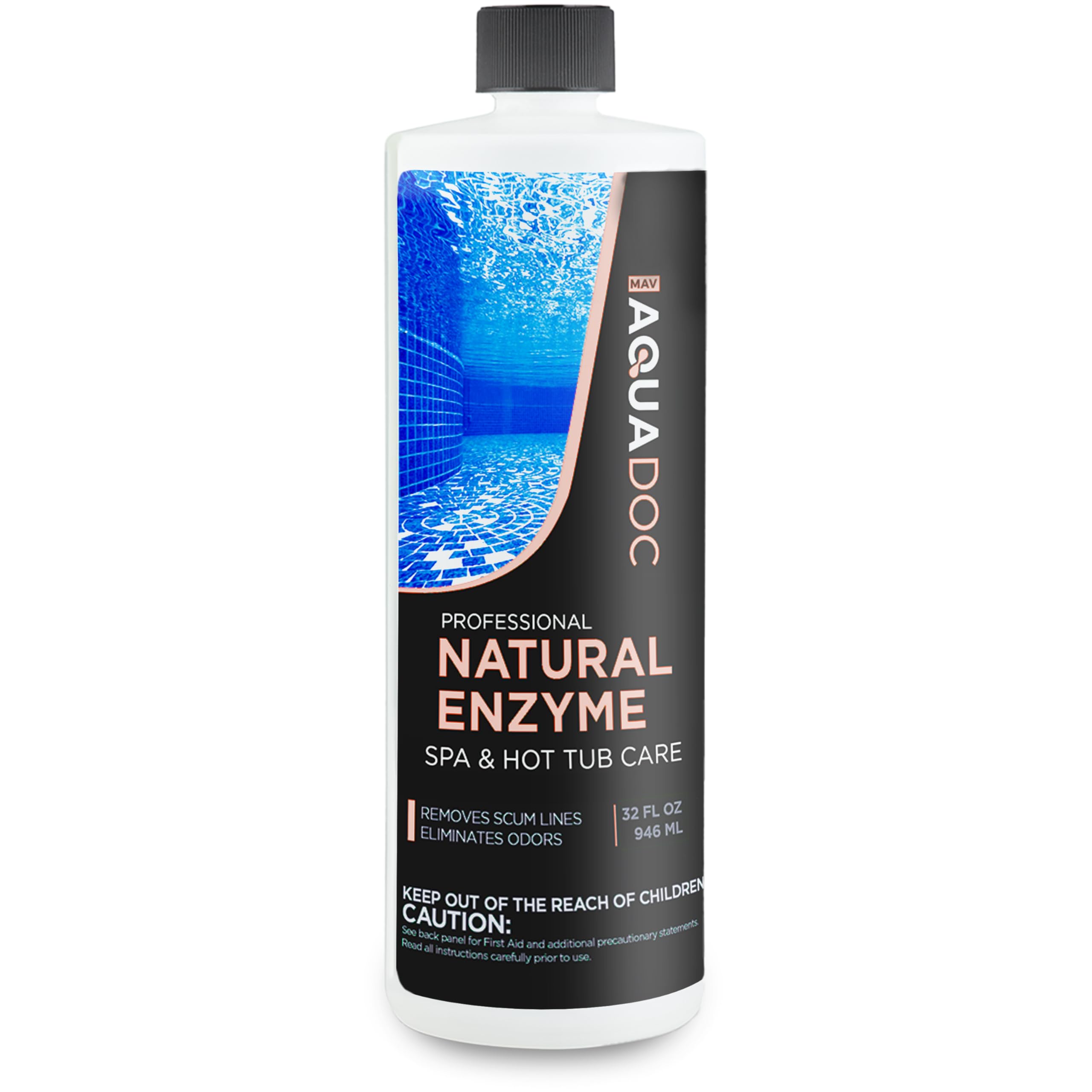 MAV AquaDoc botella junto a filtro ilustrando compatibilidad y mantenimiento