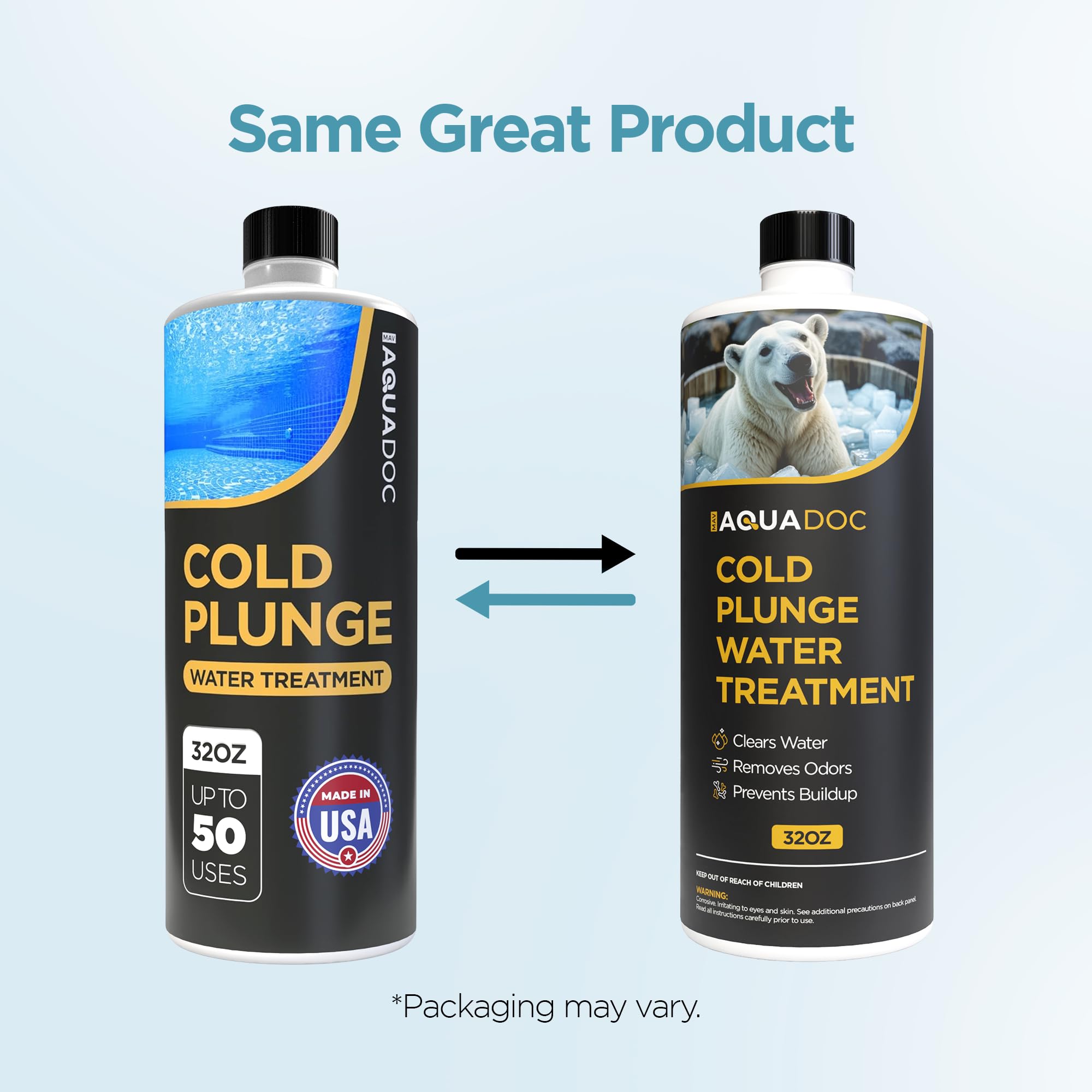 MAV AquaDoc comparación antes y después con agua clara tras tratamiento