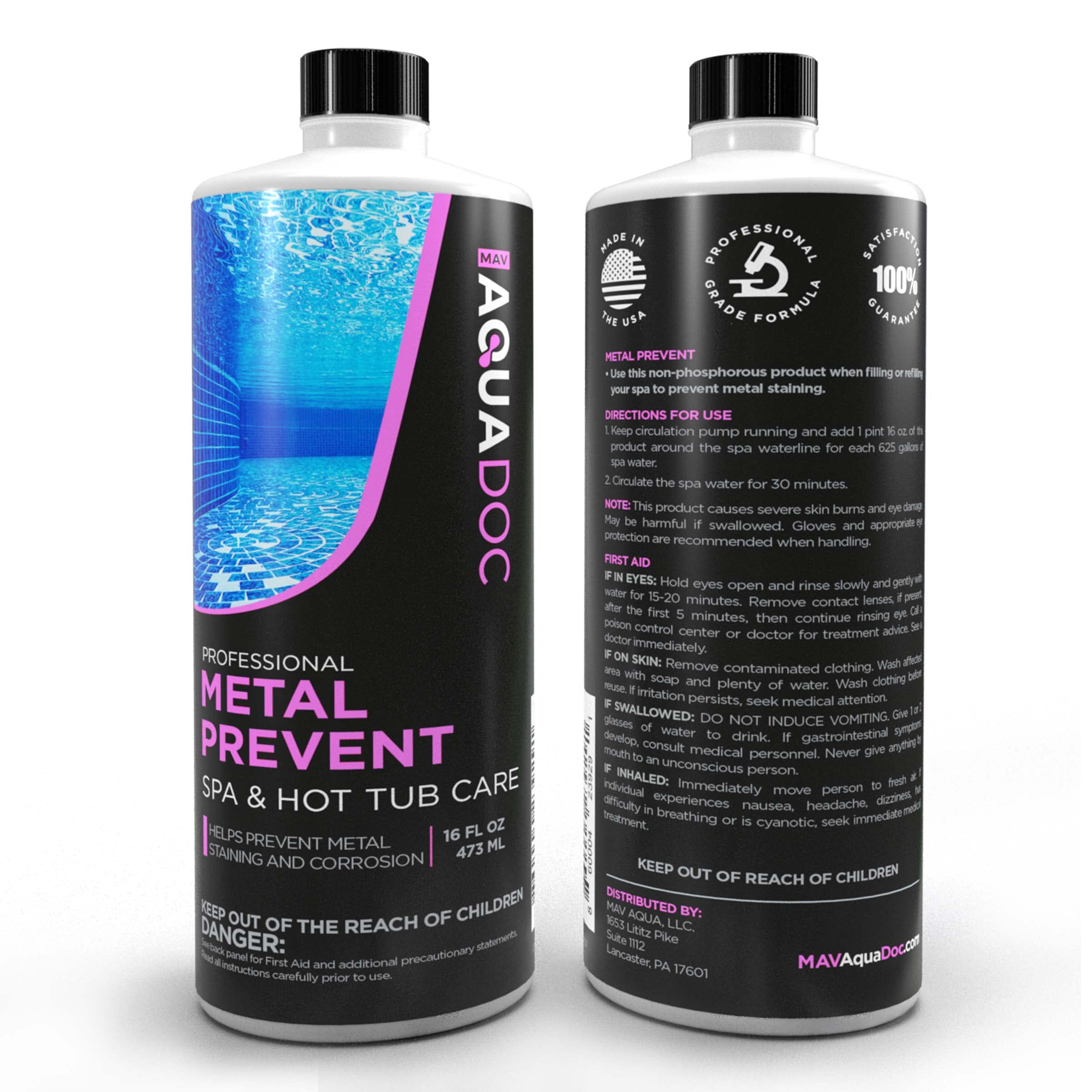 MAV AquaDoc sello made in usa calidad y confianza en el producto