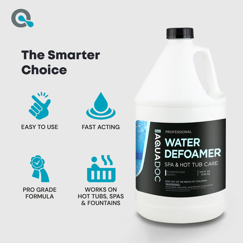 MAV AquaDoc botella 128 oz al lado de objetos para ver la escala real