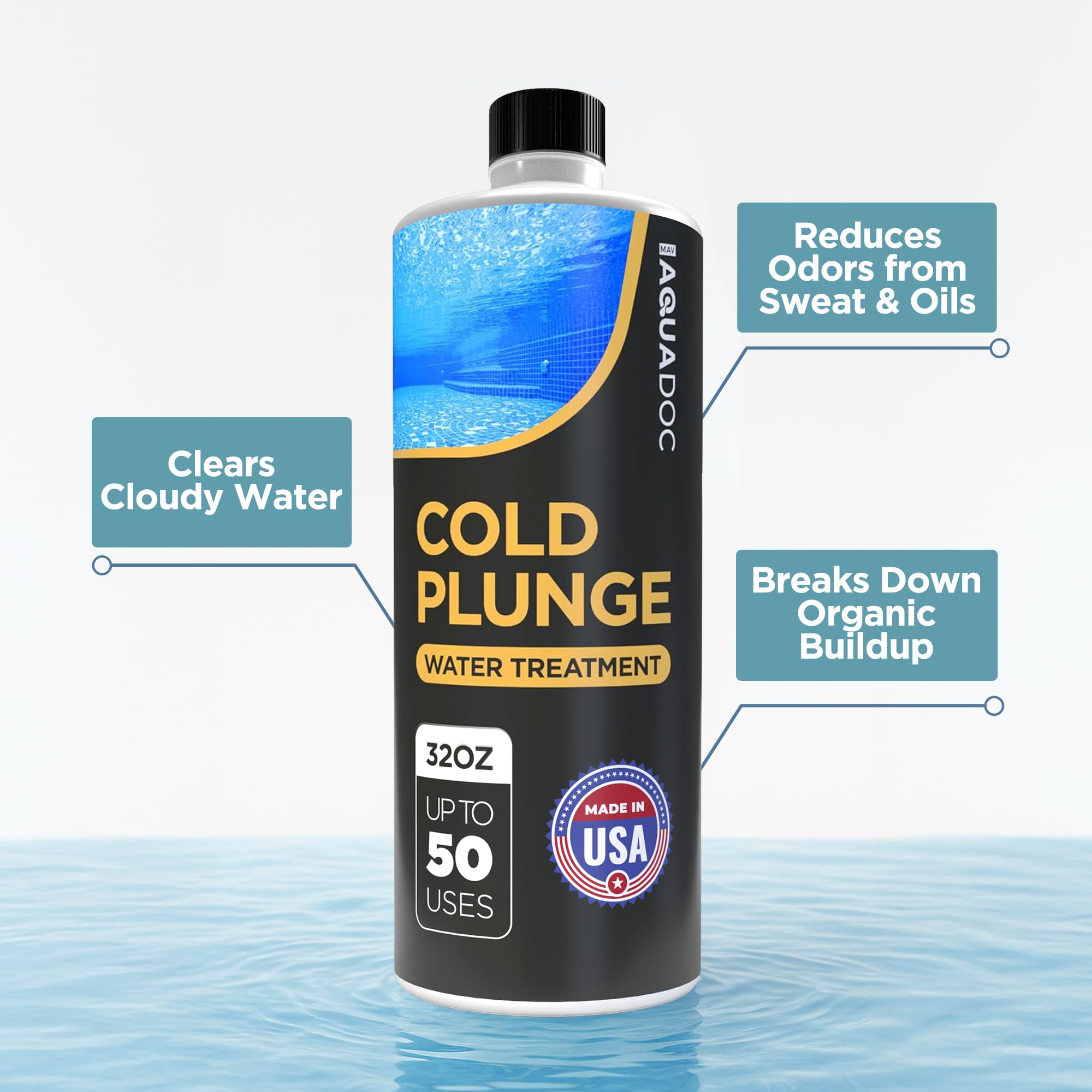 MAV AquaDoc textura del líquido concentrado para tratamiento de cold plunge