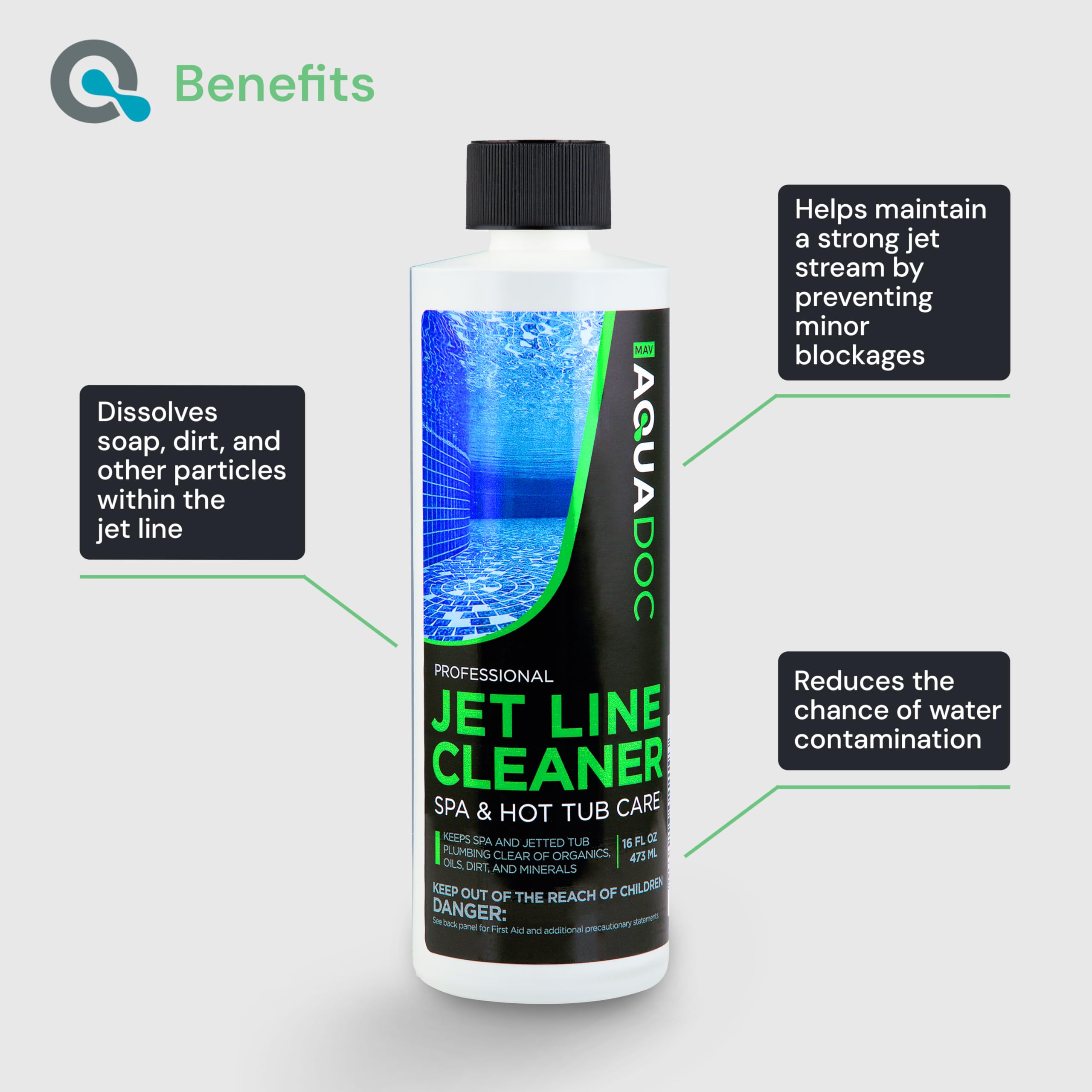 MAV AquaDoc textura de la solución para jets que muestra aspecto concentrado