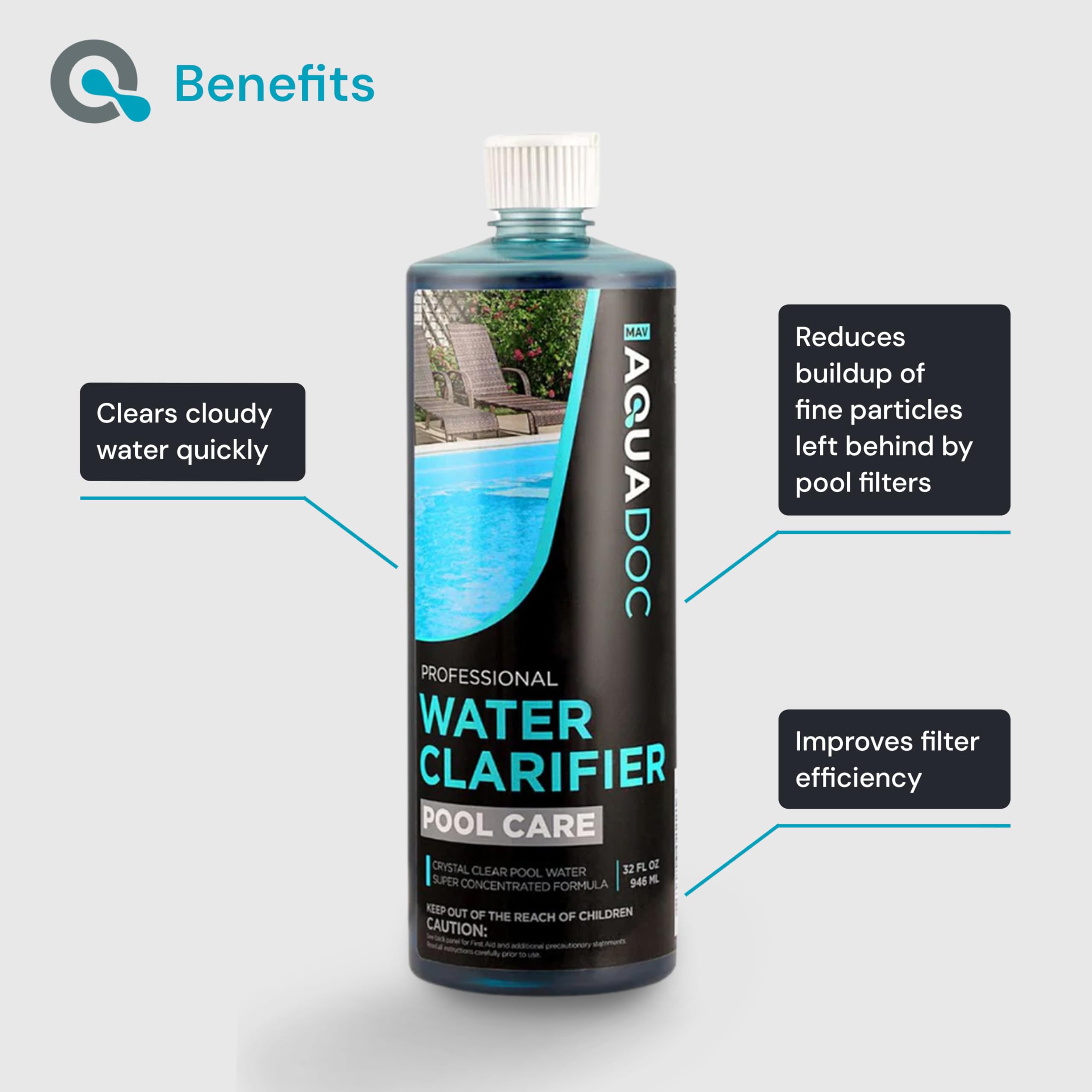 MAV AquaDoc aplicación junto al skimmer para mejor distribución y filtrado