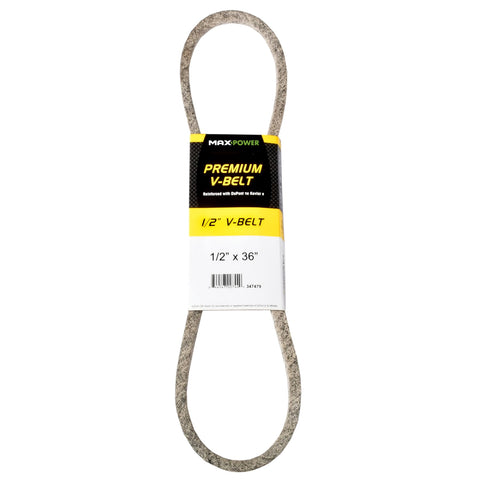 Maxpower correa frontal 1/2" x 36" mostrando construcción robusta y durabilidad