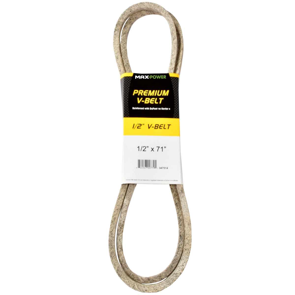 Maxpower correa frontal 1/2" x 71" mostrando diseño y ajuste resistente