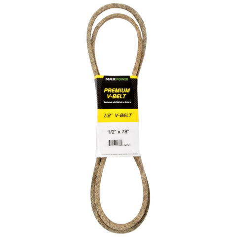 Maxpower correa frontal 347521 mostrando ancho y longitud, durabilidad garantizada