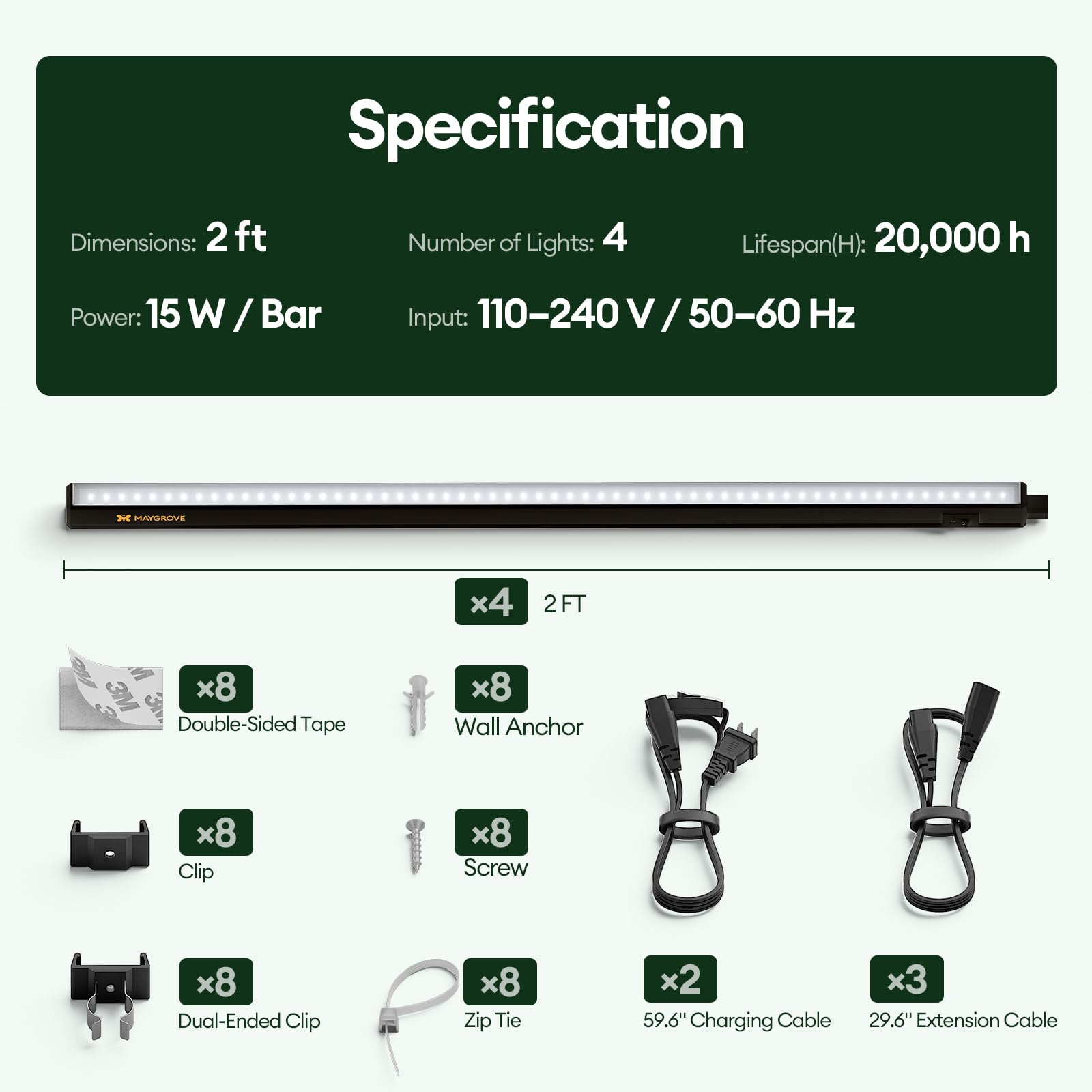 Maygrove pack de 4 mostrando distribución ideal para racks