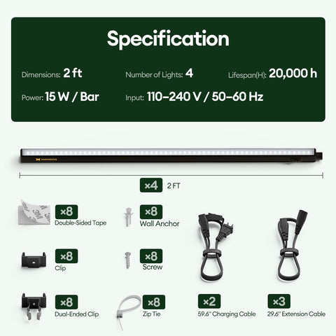 Maygrove pack de 4 mostrando distribución ideal para racks