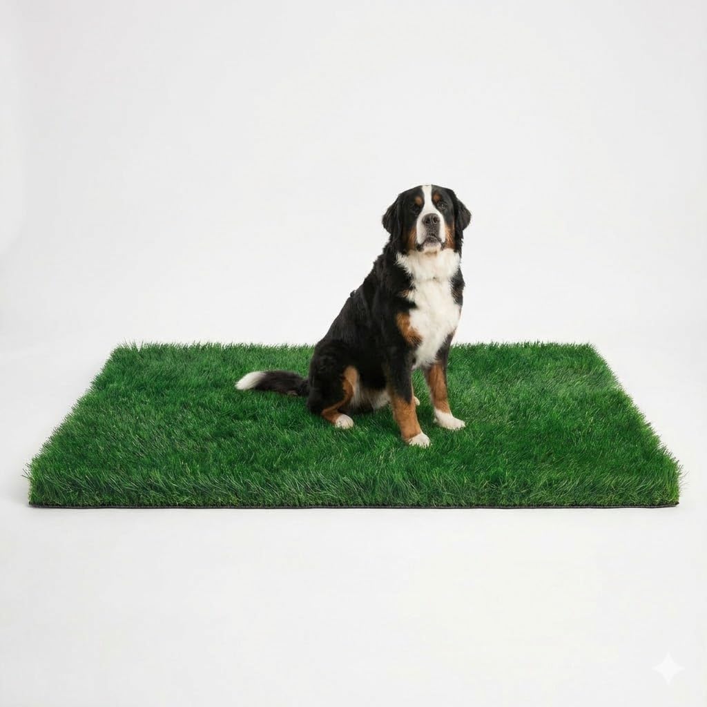 MAYSHINE alfombra frontal mostrando césped realista y limpieza rápida
