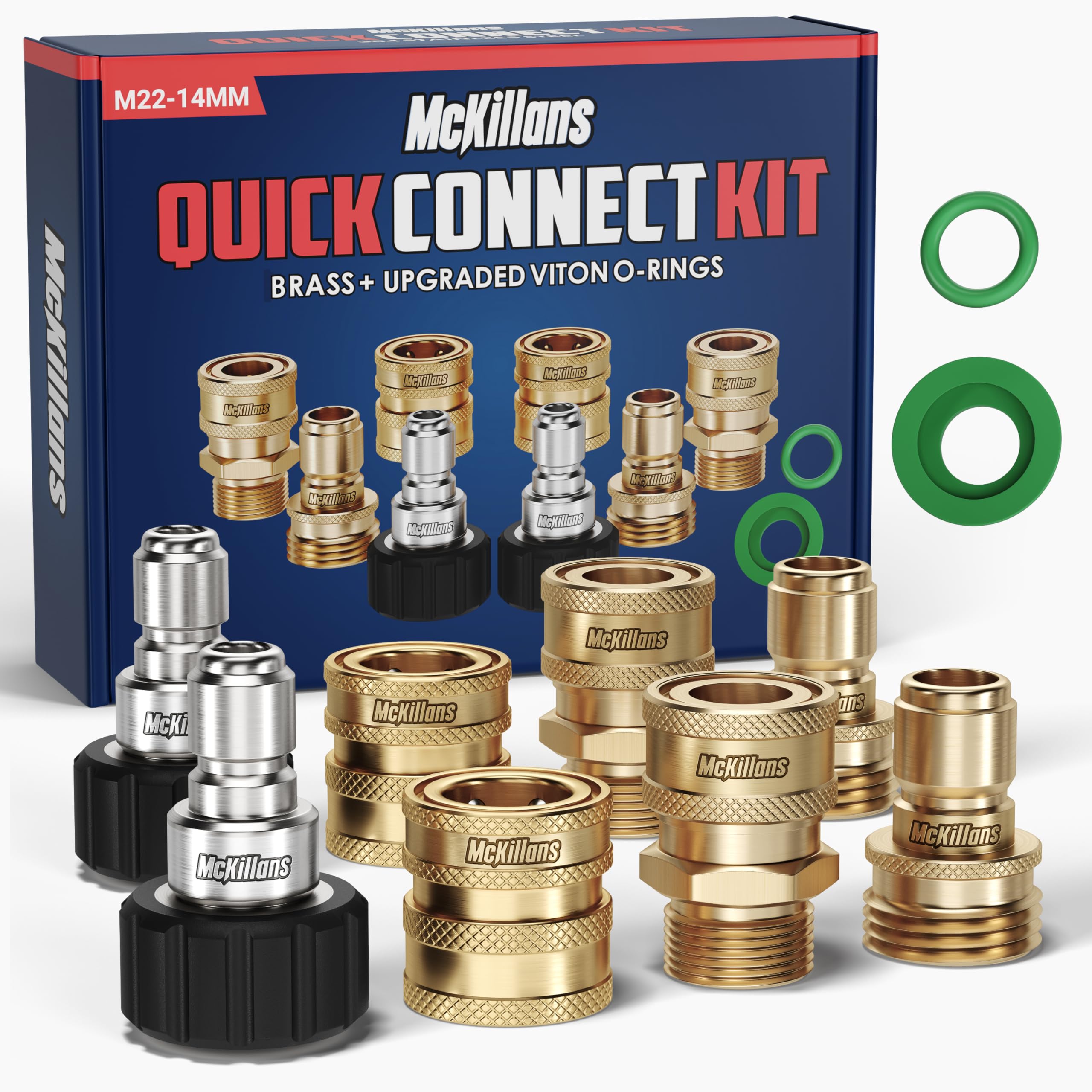 McKillans acople rápido frontal mostrando diseño y ajuste seguro