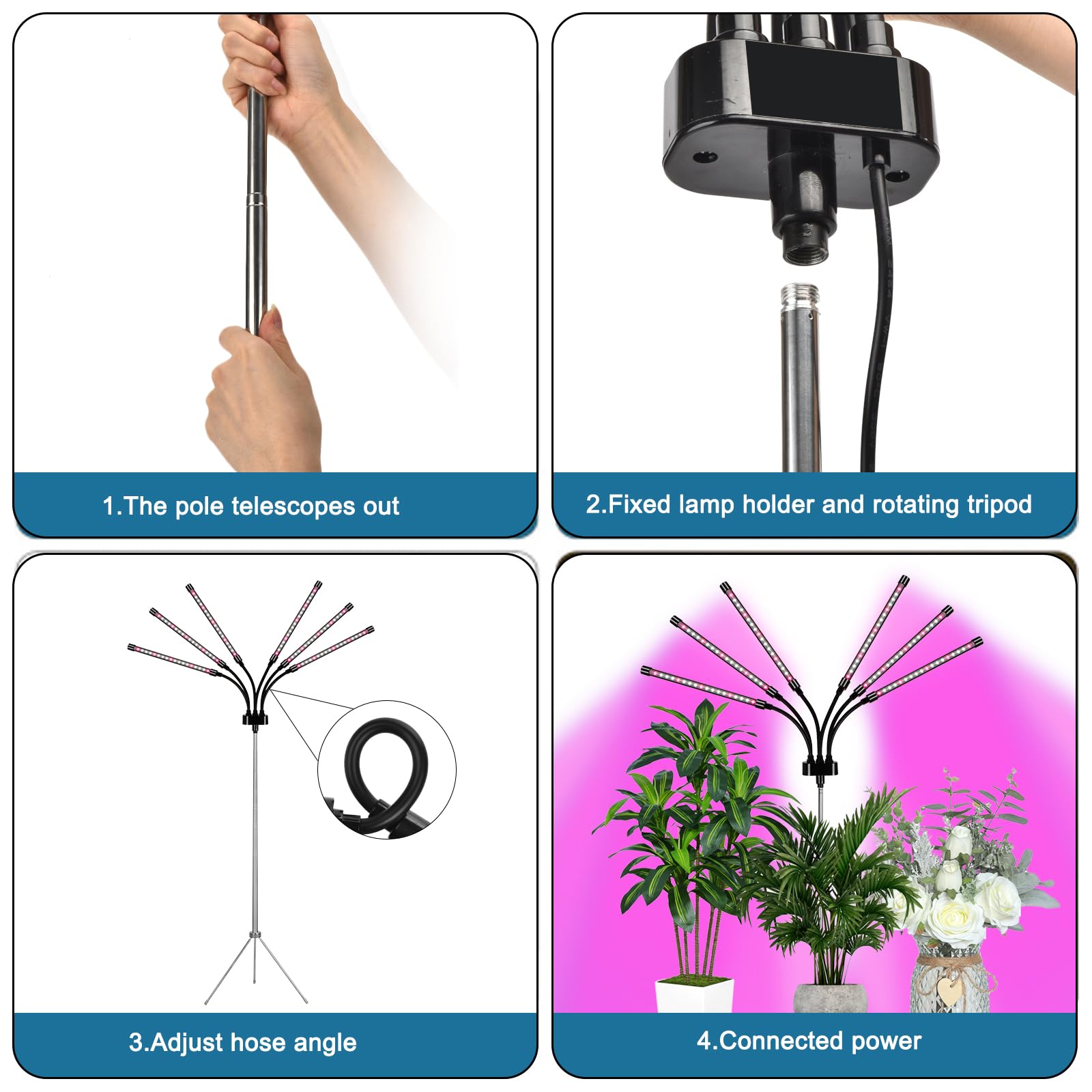 Mefflypee cuello flexible 360 grados para orientar la luz