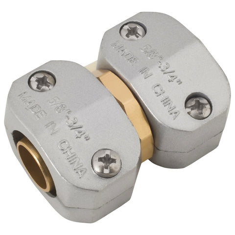 Melnor conector metálico frontal, unión robusta para mangueras 5/8 y 3/4