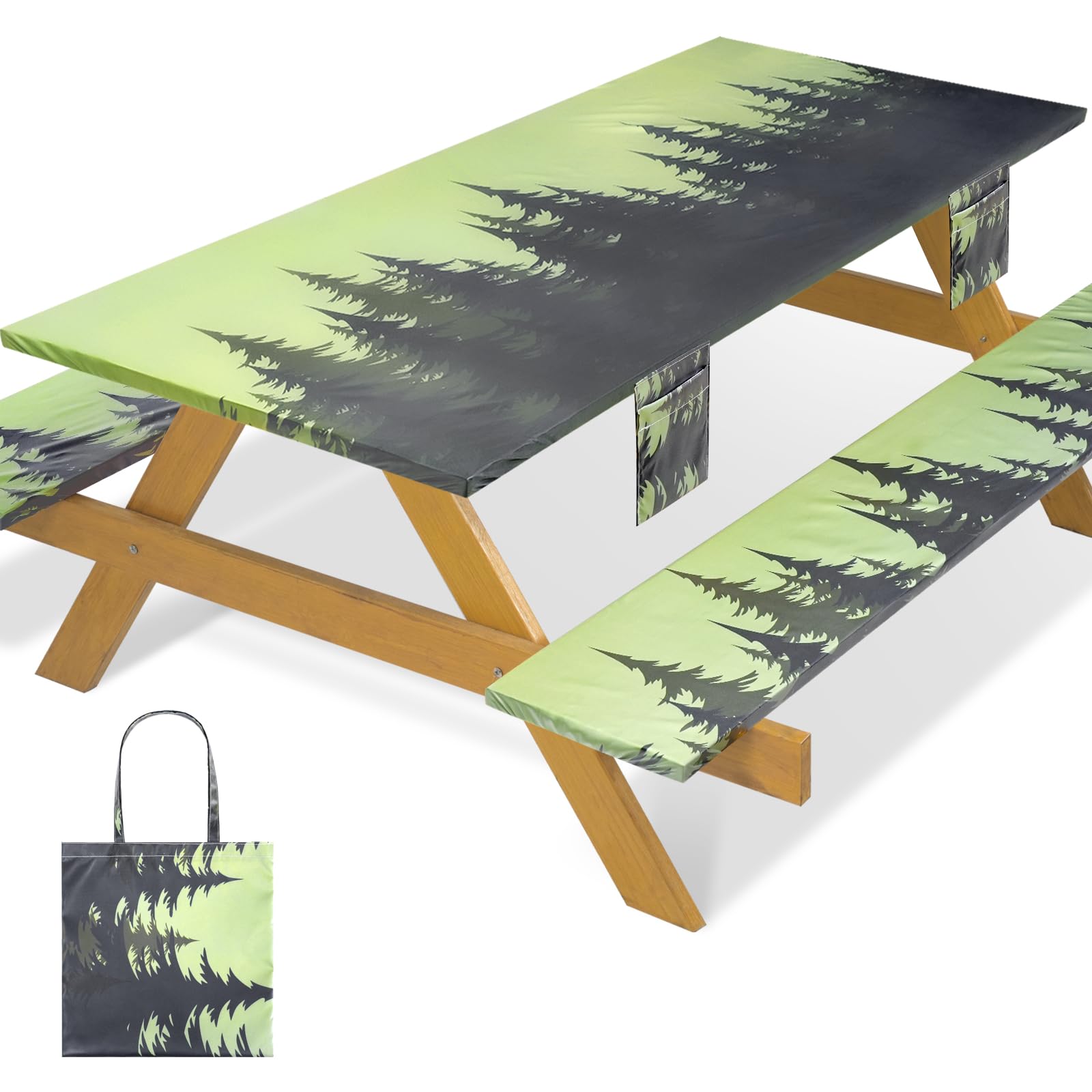 memKiya vista frontal de la funda de mesa con aspecto elegante y protección