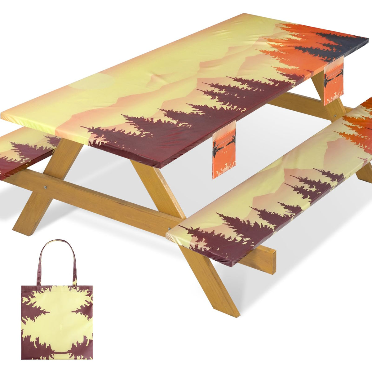 memKiya funda de mesa frontal mostrando ajuste y protección