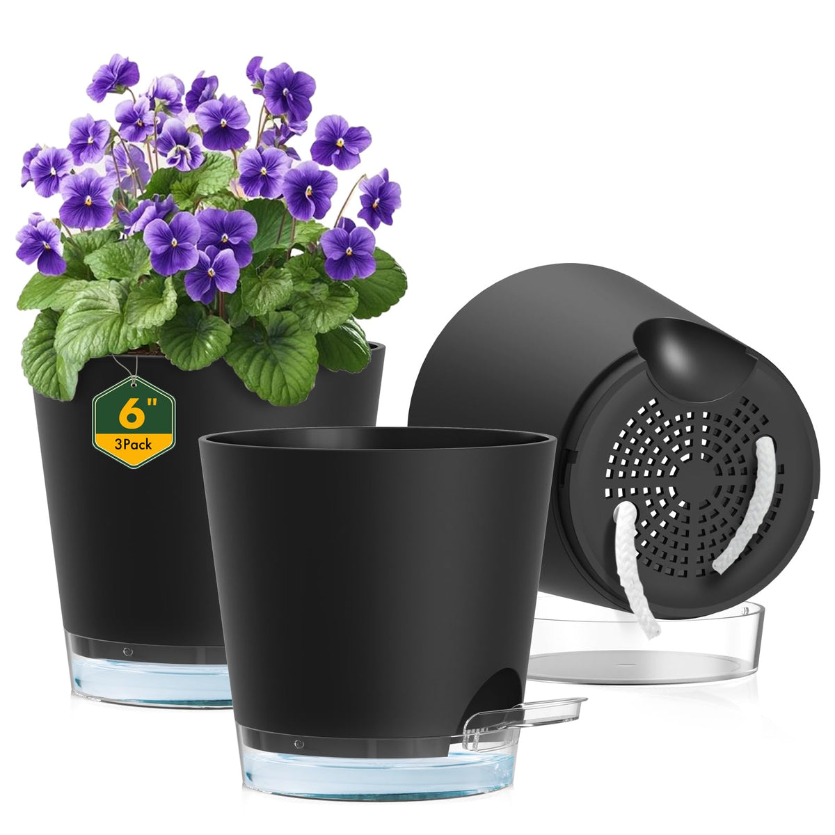 Meowell pack 3 frontal mostrando diseño elegante y ahorro de riego