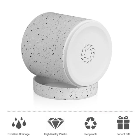 Meowell conjunto de macetas con suculentas para inspiración decorativa interior