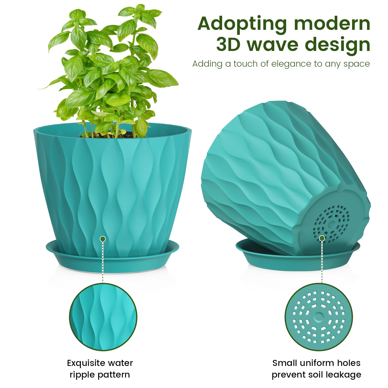 Meowell conjunto de macetas en distintos tamaños para variedad de plantas
