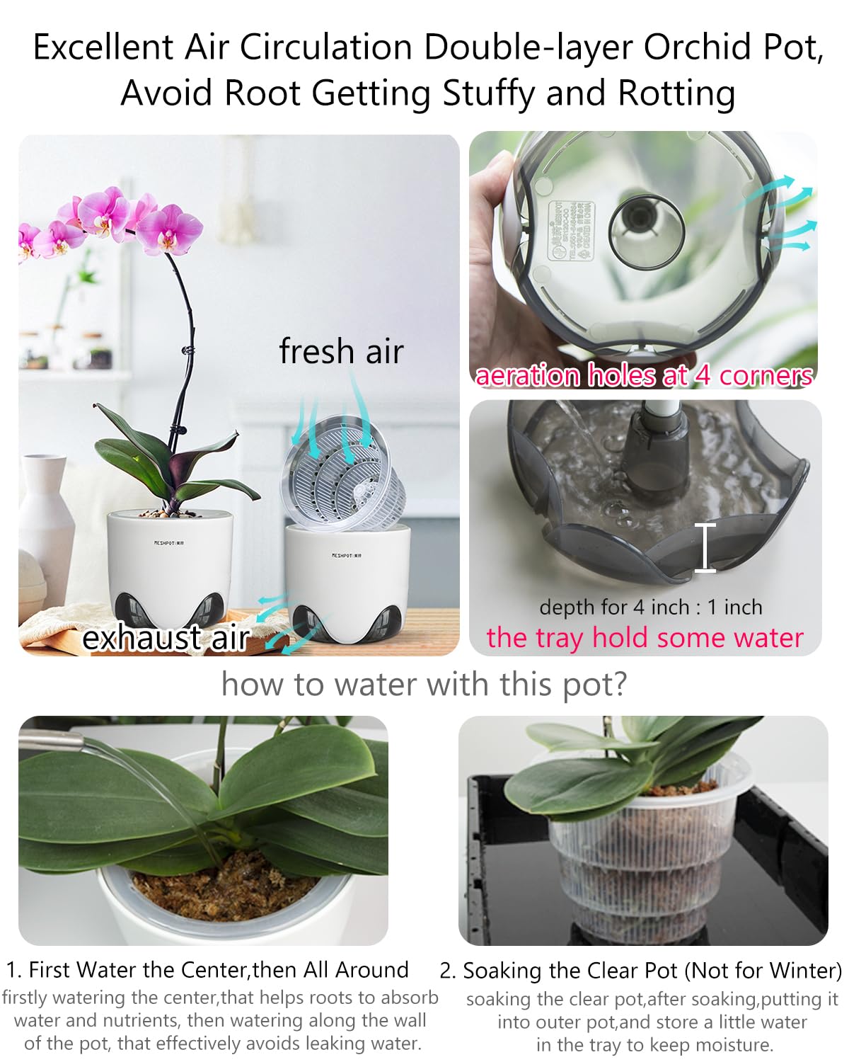 Meshpot detalle de perforaciones que mejora circulación de aire para raíces