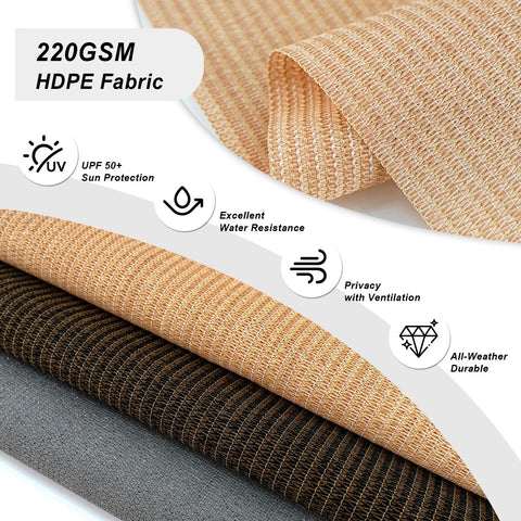 MeshyBlok textura de la tela Sesame resistente a intemperie y apariencia duradera