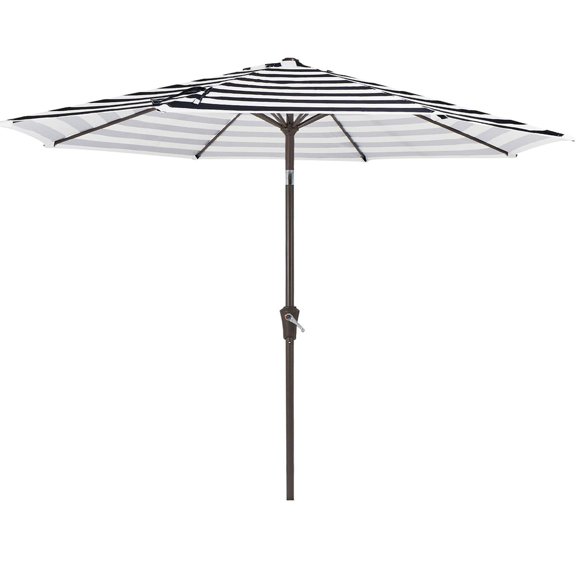 MEWAY vista frontal del toldo rayas negro blanco, sombra amplia