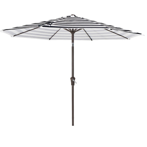 MEWAY vista frontal del toldo rayas negro blanco, sombra amplia