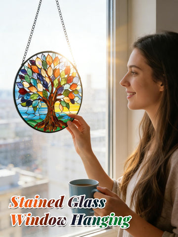 Meyocky suncatcher en ventana, crea patrones de luz interiores