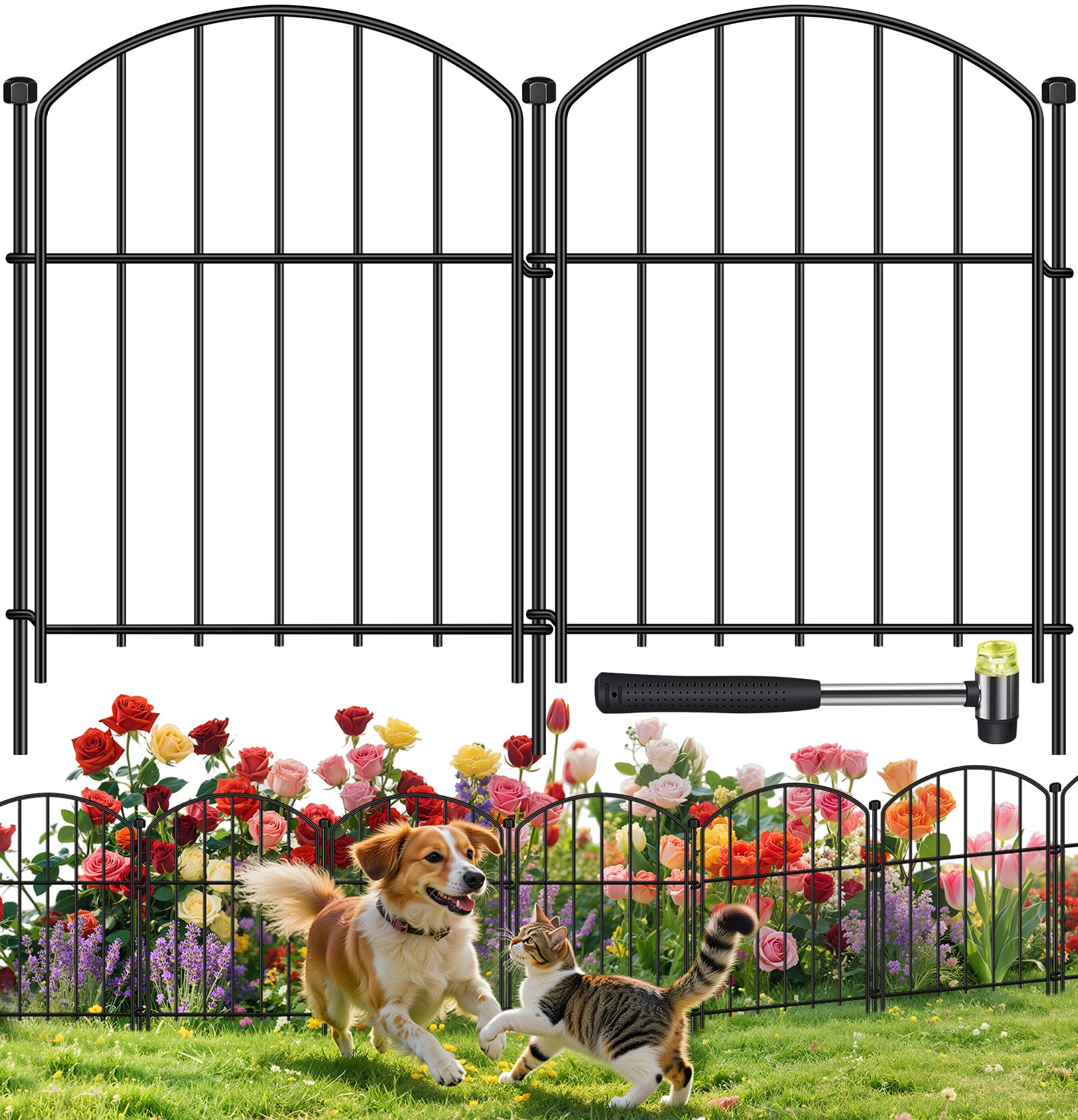 Mgjaa valla decorativa frontal que realza bordes y protege plantas