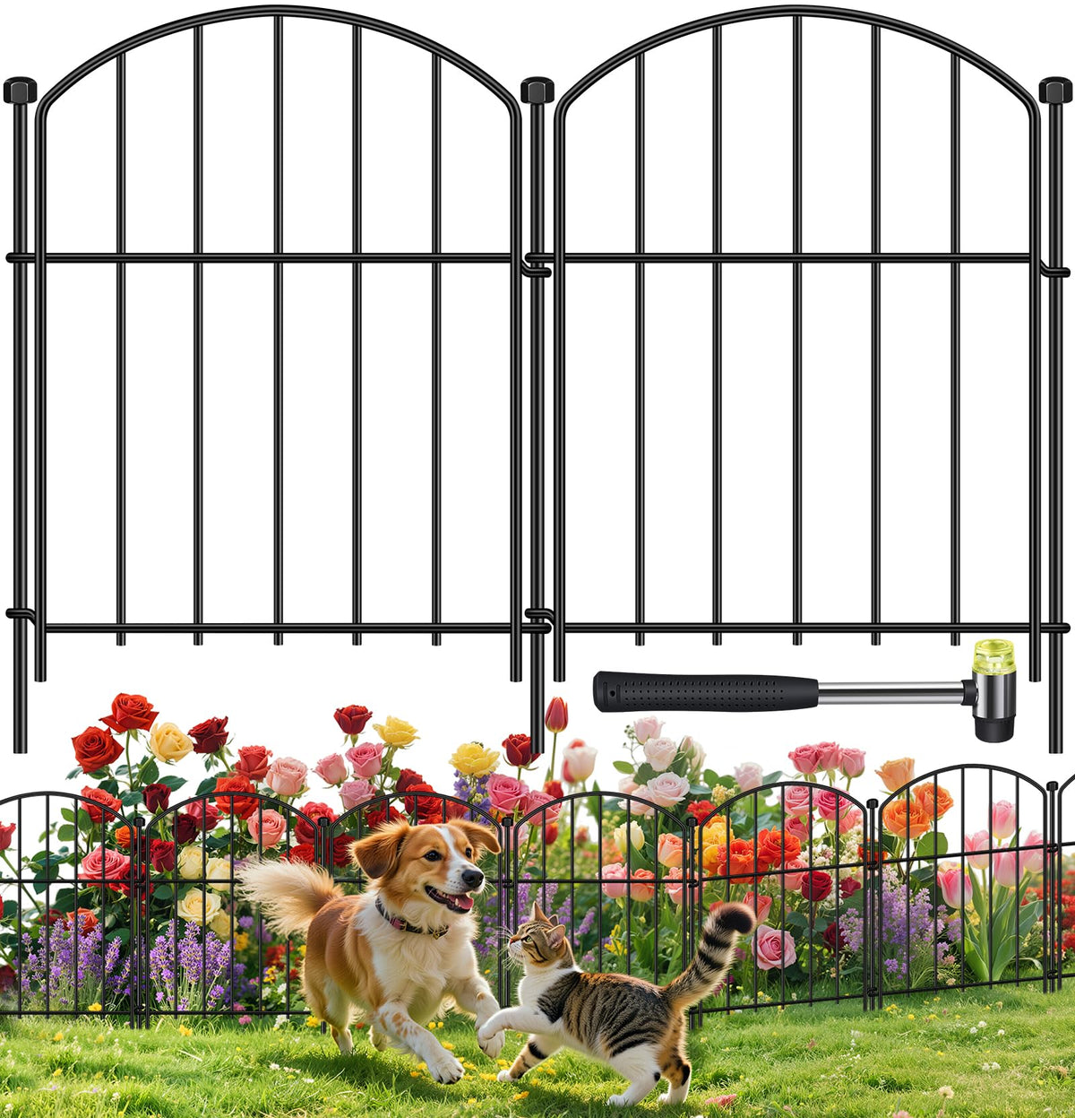 Mgjaa valla decorativa frontal que realza bordes y protege plantas