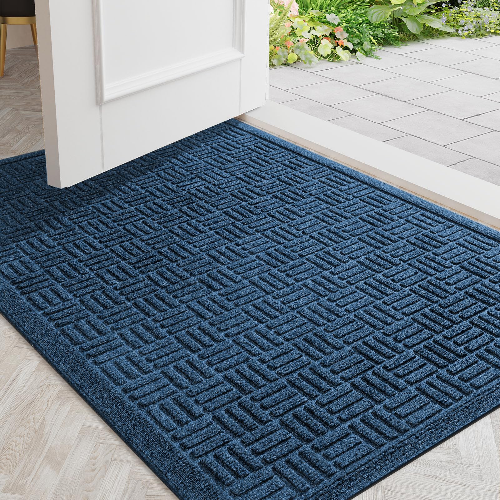 Mibao felpudo frontal 36x24 pulg protege entrada y luce moderno