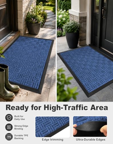 Mibao colocada en patio absorbiendo barro y manteniendo suelos interiores limpios