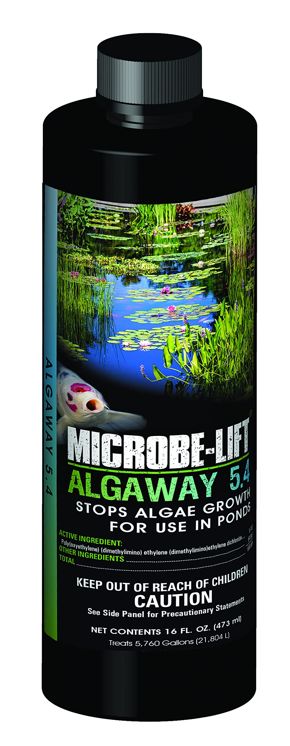 MICROBE-LIFT botella Algaway 5.4 vista frontal con beneficio control de algas
